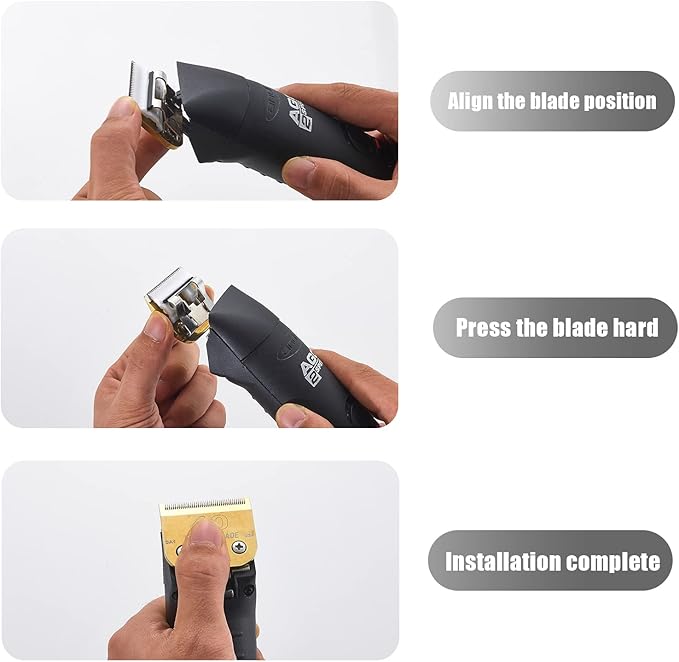3 Packs #30 Clipper Blade Dog Grooming Compatible with Andis Clippers Detachable Ceramic Sharp Also Compatible with Wahl/Oster Dog Clippers1/50 0.5mm Cut Length (Gold)