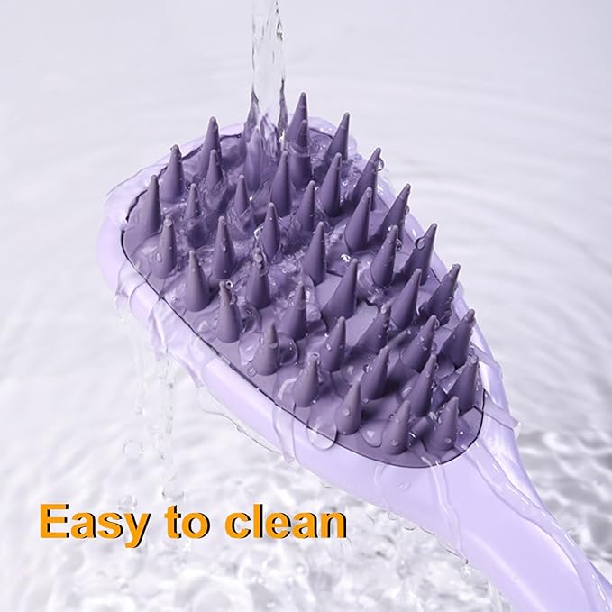 2 PCS Dog Bathing Brush Premium Dog Washing Brush Pet Bath Brush Pet Silicone Shampoo Brush with Handle for Long & Short Hair Pets Dogs Cats,Bathing, Massaging, Hair Removal
