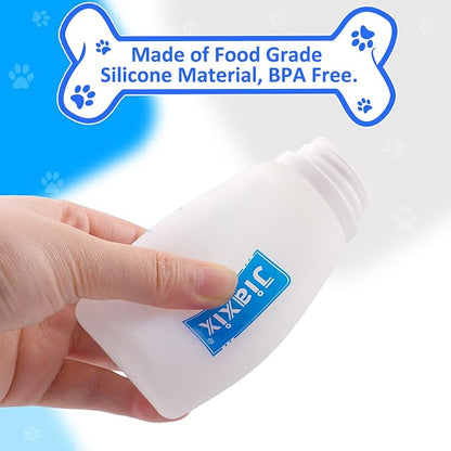 3 Pack Kitten Silicone Bottle Feeding Kit,Nipple & Feeding Kit for Kittens, Reusable Newborn Kitten Supplies, Suitable for Feeding Kitten, Puppy, Rabbit,Hamster (Blue, Small+Medium+Large)