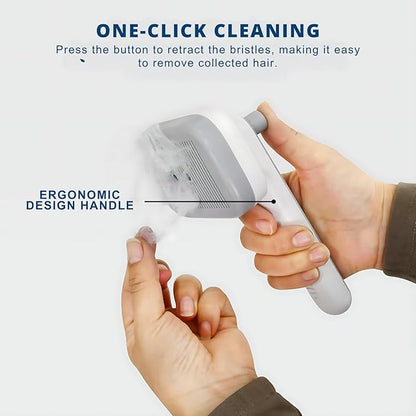 2025 Self-Cleaning Pet Grooming Brush with Negative Ion Technology  Slicker Brush for Cats & Dogs, Reduces Shedding, Gentle on Skin, Easy Release Button for Long & Short Hair