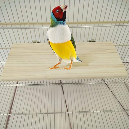 3Pcs Pet Parrot Bird Cage Perches Square Wooden Stand Platform Budgie Toys Bird Tree Perches for Parakeets