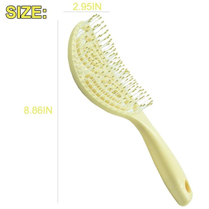 Eco-Friendly Detangling Pin Brush for Dogs and Cats | Ergonomic Handle Pet Brush for Wet or Dry Hair, Gentle Grooming Tool for Pets, Yellow