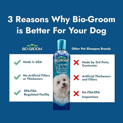 Bio-Groom Dog Shampoo and Conditioner Set - Whitening Shampoo for Dogs, Moisturizing Conditioner for Dry, Itchy, Sensitive Skin - Silk Creme Rinse & Brightening Shampoo, 12 Fl Oz Each (1 Set)