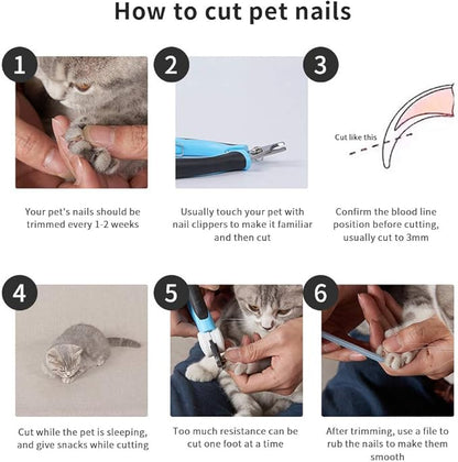 SITENG Dog Nail Clippers - Professional Pet Nail Trimmer with Safety Guard to Avoid Over Cutting - Free Nail File, Sharp Blades & Non Slip Handles - Perfect Grooming Tools for Cats and Medium Dogs