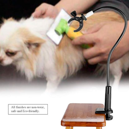 Dog Grooming Stand Holder, and Durable, Flexible Dog Cat Hair Dryer Holder, Hands-Free Holds Most Sizes of Hand Dryers Blasting Hoses