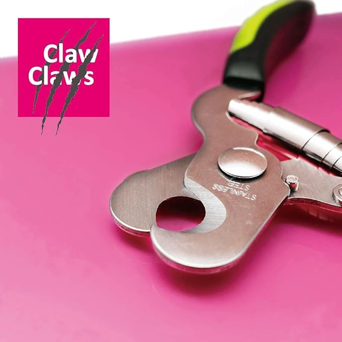 Dog Nail Trimmers for Medium Dog and Cat, with Protective Guard to Avoid Over-Cutting, Stainless Steel Blades and Anti-Slip Handle, Professional Grooming Scissors