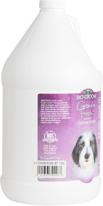 Bio-Groom Groom'n Fresh Dog Conditioner  Scented Dog Bathing Supplies, Puppy Wash, Cat & Dog Grooming Supplies for Sensitive Skin, Cruelty-Free, Made in USA, Tearless Dog Products  1 Gallon