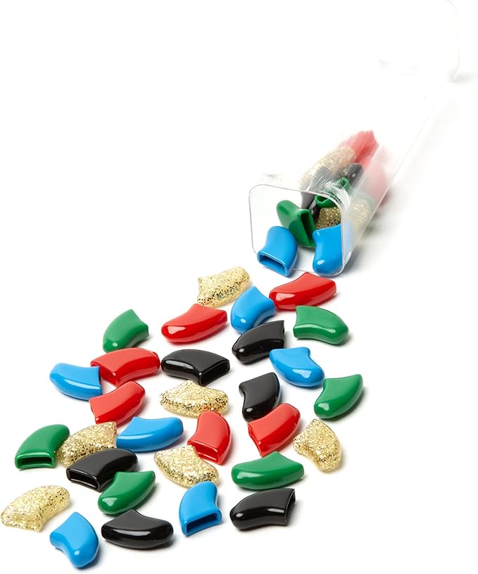 Soft Claws Nail Caps for Dogs with Non-Slip Design Made in USA - 40 Dog Nail Covers for Long-Lasting Protection of Floors and Furniture - The Games (Blue, Black, Red, Gold Sparkle, Green), X-Large