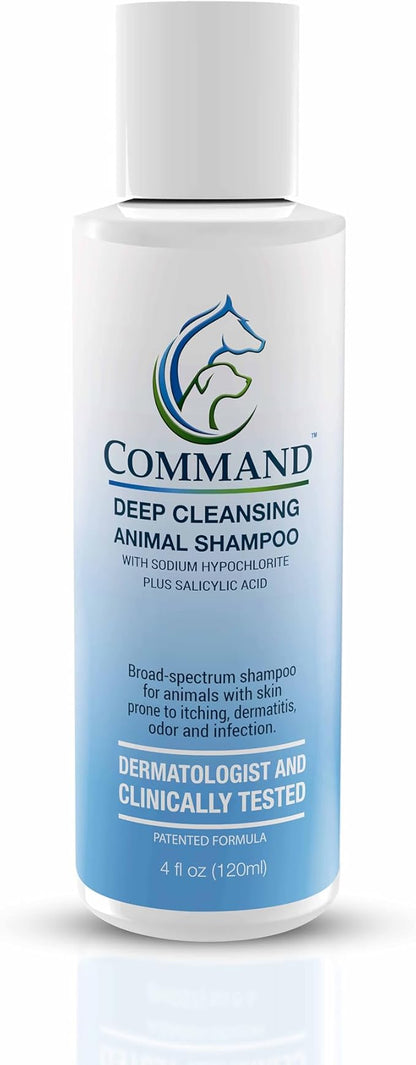 Command Medicated Dog Shampoo for Itchy Skin, Anti-Itch Relief for Allergies and Dry Skin, Healing Soothing Pet Care Formula (4 oz)