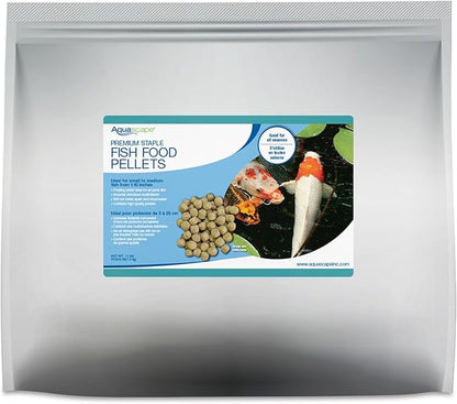 Aquascape Premium Staple Fish Food Pellets for Medium to Large Pond Fish, Large Pellet, 11 Pounds / 5 kg | 81049