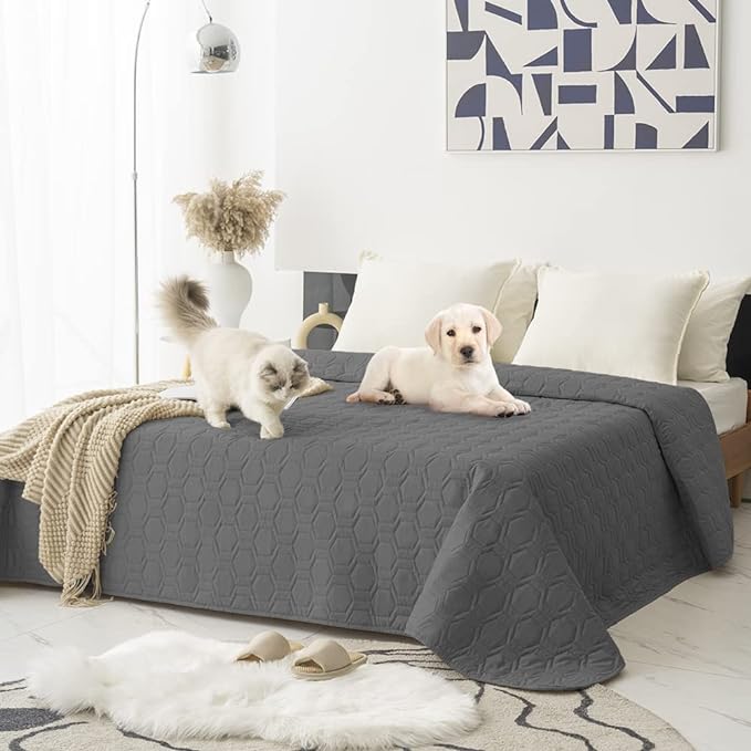 Waterproof and Anti-Slip Dog Bed Cover and Pet Blanket Sofa Pet Bed Mat ï¼_ar Incontinence Mattress Protectors Furniture Couch Cover for Most Cats Dogs, Petsï¼82x82- Dark Greyï¼