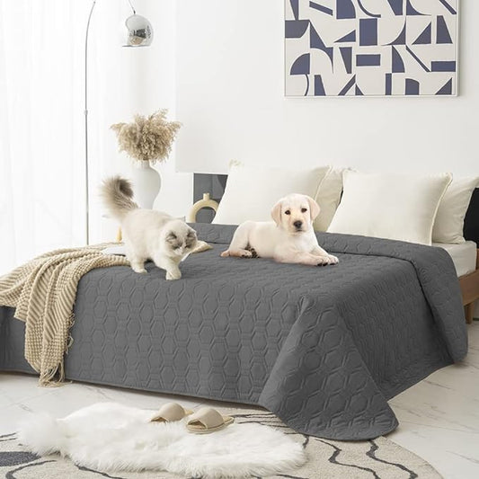 Waterproof and Anti-Slip Dog Bed Cover and Pet Blanket Sofa Pet Bed Mat ï¼_ar Incontinence Mattress Protectors Furniture Couch Cover for Most Cats Dogs, Petsï¼82x82- Dark Greyï¼
