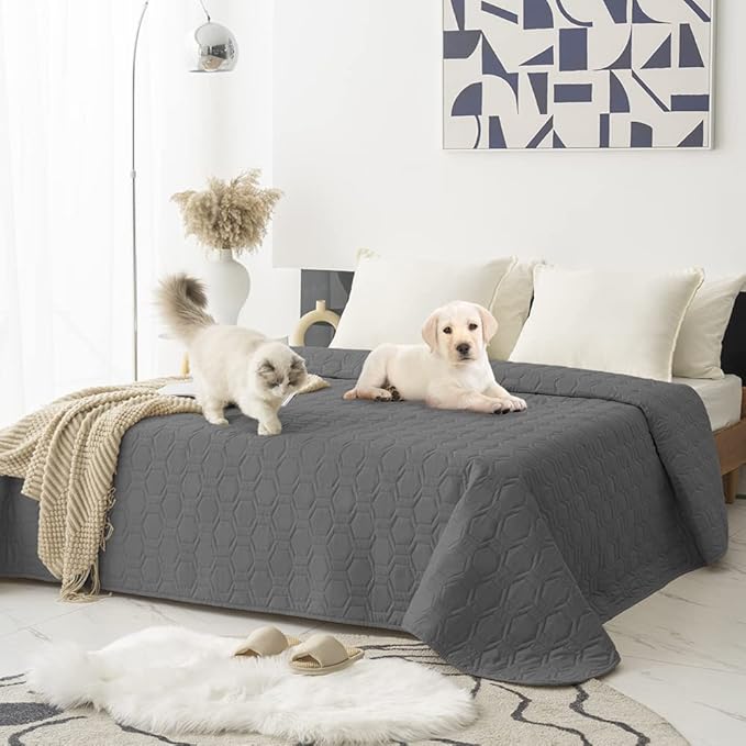 Waterproof and Non-Slip Dog Bed Cover and Pet Blanket Sofa Pet Bed Mat ï¼_ar Incontinence Mattress Protectors Furniture Couch Cover for Most Cats Dogs, Petsï¼82x102-Dark Greyï¼