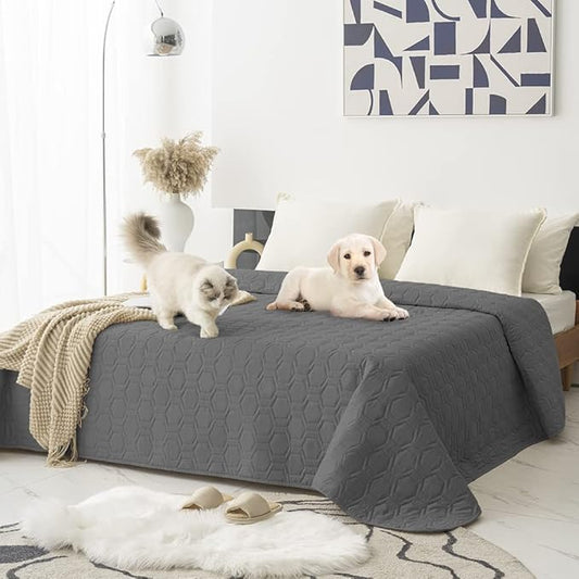 Waterproof and Non-Slip Dog Bed Cover and Pet Blanket Sofa Pet Bed Mat ï¼_ar Incontinence Mattress Protectors Furniture Couch Cover for Most Cats Dogs, Petsï¼82x102-Dark Greyï¼