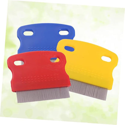 2Pcs Stainless Steel Pet Comb for Grooming and Cleaning and for Cats and Dogs Random Colors for Removing Mats and Tangles