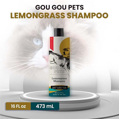 Holistic, Natural and Clean Pet Care Lemongrass Shampoo: Veterinarian Recommended - Hydrate Your Pet_ Coat With Our Hypoallergenic Shampoo For Dogs, Cats and Horses - Made in USA - 16 oz