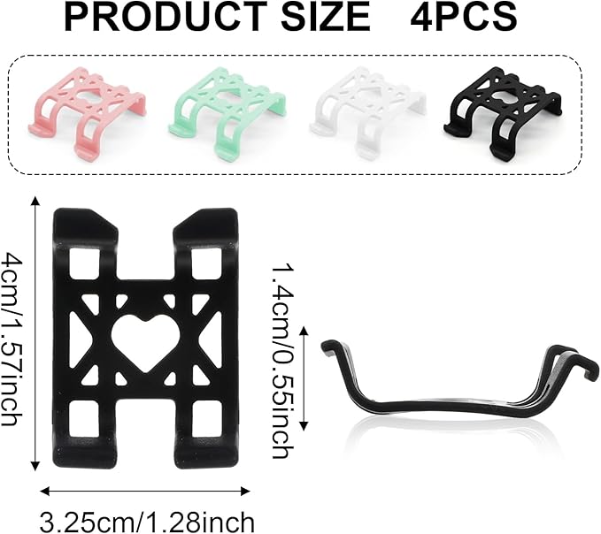 4Pcs Dog GPS Trackers Rubber Clip Compatible with Tractive GPS, Soft Pet Location Trackers Clips, Replacement Rubber Attachment Clips for Pet
