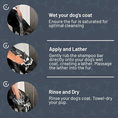 Natural Dog Shampoo Bar - Neutralizes Odors - Made in USA, Vegan, Hypoallergenic - Made with Natural Ingredients - 1 Dog Shampoo Bar is Equivalent to 24oz of Liquid Oatmeal Shampoo (1 Bar)