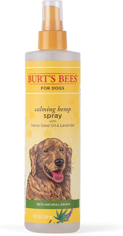 Burt's Bees for Pets Calming Spray with Hemp, 99.7% Natural Origin Formulas, Spray for Calming Dogs, Dog Anxiety Relief Spray, Calming Care for Dogs 10oz