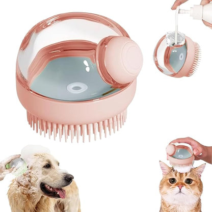 Dog Bath Brush,Dog Shampoo Brush,Cat Bath Brush,Cat Shampoo Brush,Cat Shampoo Brush,Dog/Pet Grooming/Scrubber,with Shampoo Dispenser,Suitable for dog and cat showers