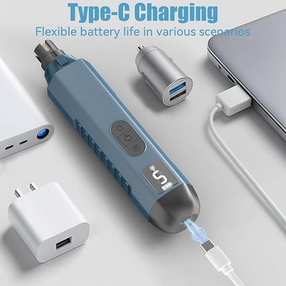 Dog Nail Grinder, Dog Nail Trimmers and Clippers Kit, 5 Speeds Nail Grinder for Dogs, Rechargeable Dog Nail Grinder with LED Light, Nail Grinder for Dogs Quiet, Nail Trimmer Nail Grinder for Dogs Cats