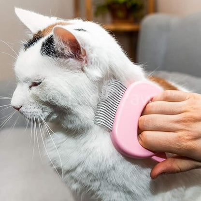 2 Pcs Cat Combs, Soft Fine Teeth Cat Hair Comb Pet Massage Comb, Short Long Hair Removal Massage Cat Shell Comb, Dog Cat Deshedding Brush Grooming Comb for Shedding Matted Fur, Knots & Tangles (pink)