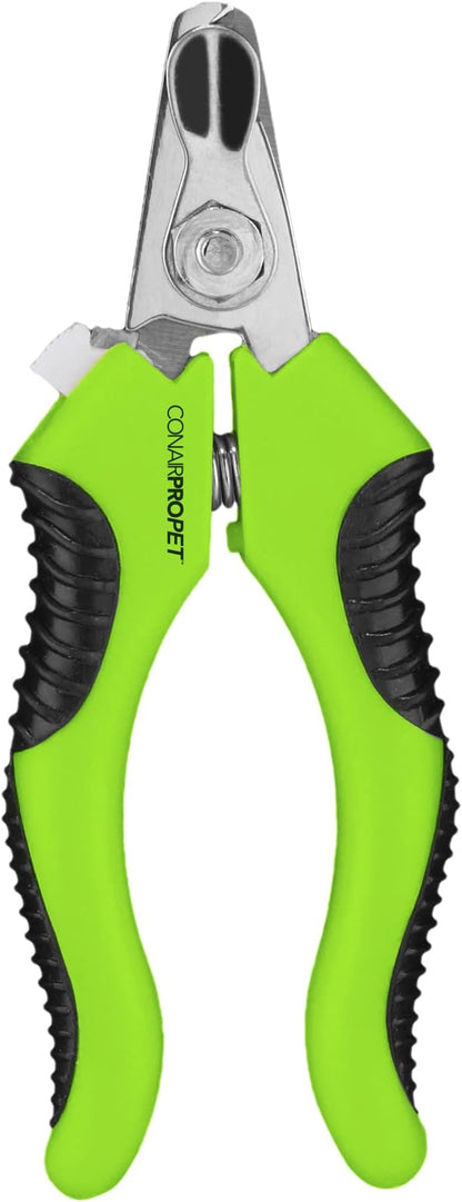 CONAIRPRO dog & cat Large Dog Nail Clippers, Built-In Safety Guard, Stainless Steel Cutting Blades, Non-Slip Grip, Precise Cut, Trimmer for Large-Sized Dogs,Yellow