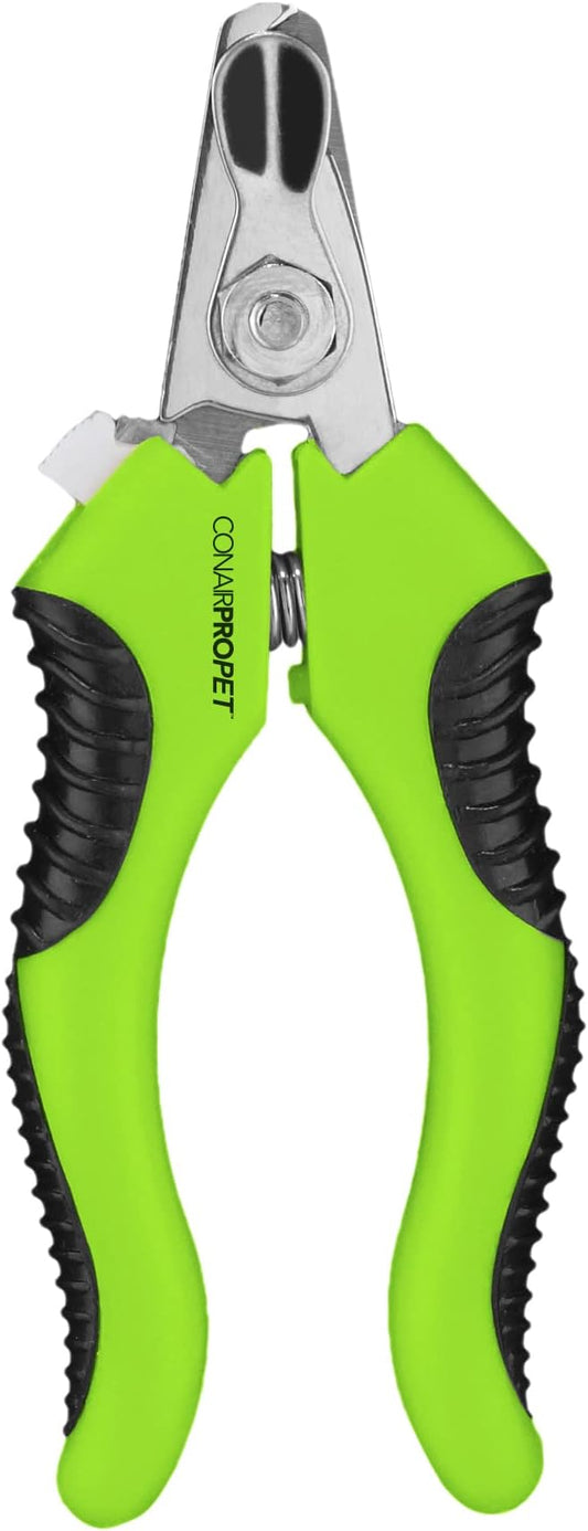 CONAIRPRO dog & cat Large Dog Nail Clippers, Built-In Safety Guard, Stainless Steel Cutting Blades, Non-Slip Grip, Precise Cut, Trimmer for Large-Sized Dogs,Yellow