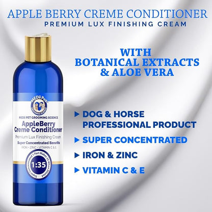 Sensitive Skin Shampoo & Conditioner: 16oz Super Concentrated Hypoallergenic Dog, Cat, Horse Safe. Gentle, no Burning, Puppy Safe Makes 4 gallons When diluted or use Full Strenght