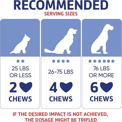 Natural Hеmp Calming Chews for Dogs w/Valerian Root & Melatonin/Hip Joint Health + Mood & Behavior Aid for Fireworks, Thunderstorms, Separation/Tasty Calming Treats 120 ct