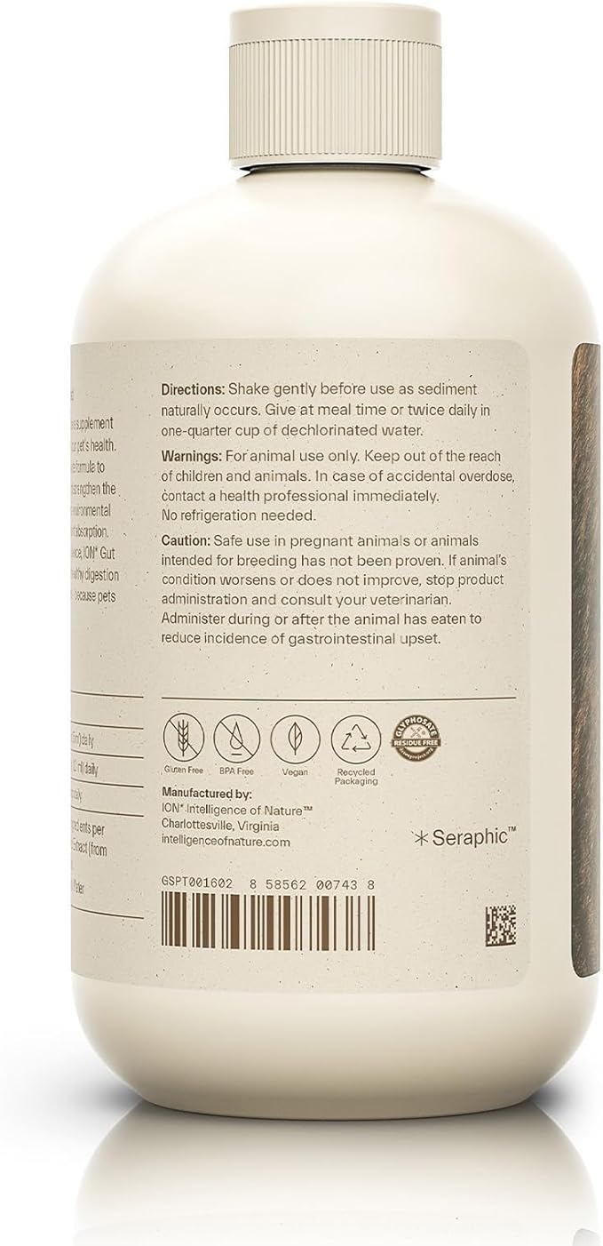 ION Intelligence of Nature Gut Support for Pets | Strengthens Digestion, Supports Kidneys, Aids Immune Function, and Defends from Food Toxins (16 Ounce)