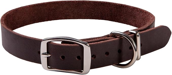 ADITYNA - Leather Dog Collar for Extra-Large Dogs - Heavy Duty Dog Collar for Big Dog Breeds - XL Dog Collar (XL - Neck: 23-28 inches, Brown)