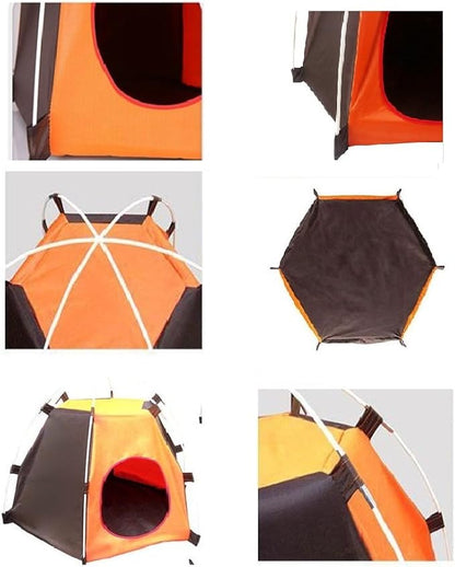 Portable Pet Camping Tent Outdoor Play Tent House for Dogs Cats Puppy Kitty - Foldable Waterproof Play Toy House Tent Bed Crate for Small Animal