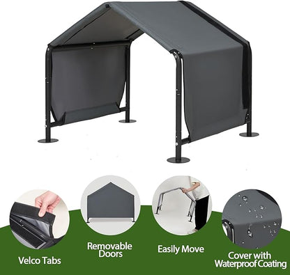 Dog Shades for Outside - Outdoor Dog Kennel for Small Dogs, 29.53_25.59_25.59 Outdoor Sun Rain Canopy Pet House, Waterproof Pet Canopy Shelter for Small Animals with Ground Nails
