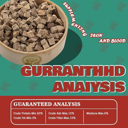 Freeze Dried Beef Liver Dog Treats & Healthy Snacks for Cat,100% Raw Beef Liver Cut Into Pieces,Soft Treats for Training & Rewards,Supplementing Trace Elements 9.5oz