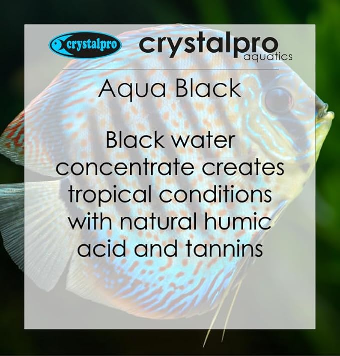 Aqua Black 4.22 Oz Black Water Concentrate Additive for Tropical Aquariums - Adds Natural Tannins and Humic&Fulvic - Darkens The Water- for Freshwater Tropical Lake Water Conditions