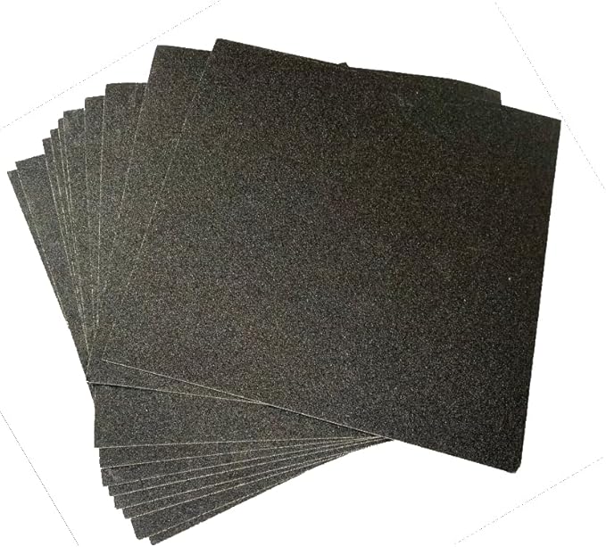 10 - Pack 10.5" x 10.5" 27cm x 27cm Abrasive Sheets Sand Paper 80 grit Replacement Removeable Adhesive Backing Dog Scratch Pad Nails Grinder Trimmers Clipper Board Paw Claw cat k9 Emery File