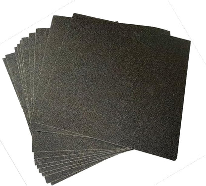10 - Pack 10.5" x 10.5" 27cm x 27cm Abrasive Sheets Sand Paper 80 grit Replacement Removeable Adhesive Backing Dog Scratch Pad Nails Grinder Trimmers Clipper Board Paw Claw cat k9 Emery File