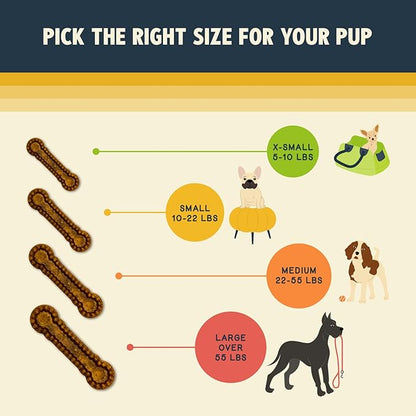 Jiminy's Dental Chews for Dogs, Cinnamon Flavor, Scientifically Proven to Improve Oral Health, Dental Bones Clean Teeth, Fight Bad Breath, and Removes Plaque and Tartar, Small, 20ct (Pack of 1)