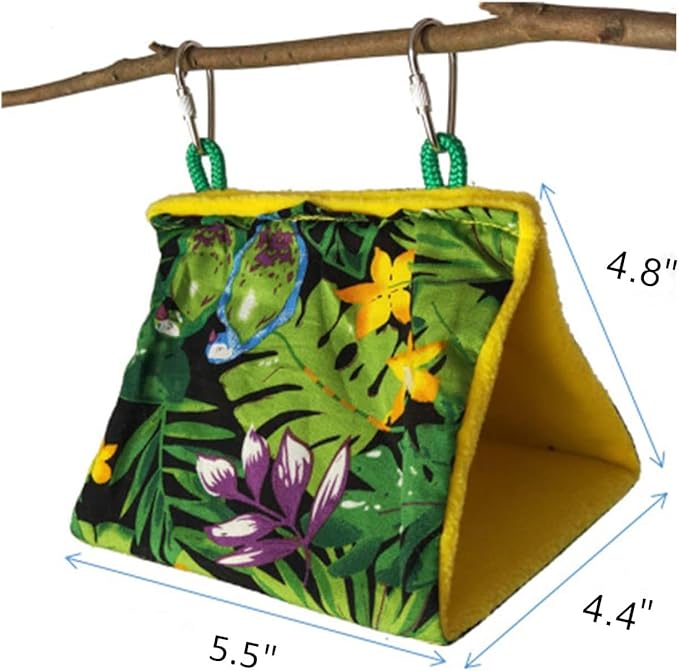 Bird Snuggle Buddy,Hanging Hammock House for Cage, Hideaway Hut Shade Lounge Swing Tent Bed for Conure Parrot Cockatiel Quaker Parakeet Canary Love Bird