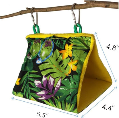 Bird Snuggle Buddy,Hanging Hammock House for Cage, Hideaway Hut Shade Lounge Swing Tent Bed for Conure Parrot Cockatiel Quaker Parakeet Canary Love Bird
