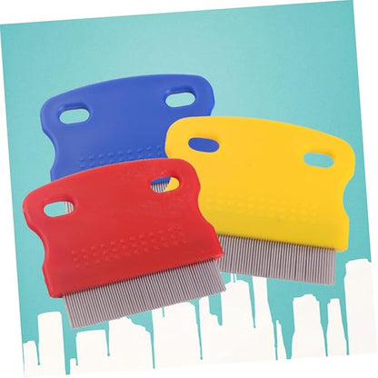2Pcs Stainless Steel Pet Comb for Grooming and Cleaning and for Cats and Dogs Random Colors for Removing Mats and Tangles