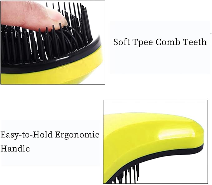 Small Dog Brush - Grooming Tool for Teddy, Yorkies, Maltese, Shih Tzu, Chihuahua - Puppy Hair Brush (Yellow)