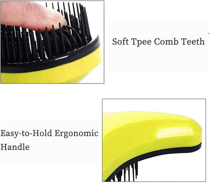 Small Dog Brush - Grooming Tool for Teddy, Yorkies, Maltese, Shih Tzu, Chihuahua - Puppy Hair Brush (Yellow)