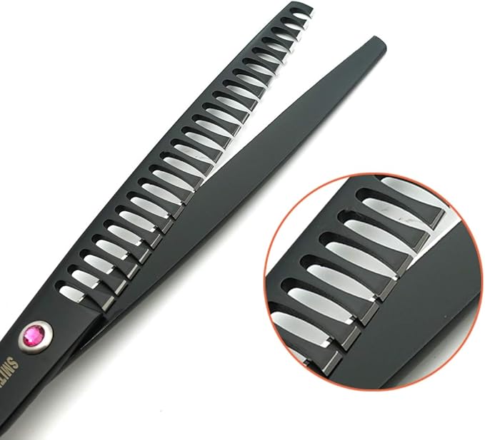8.0 inches Professional Dog Grooming Scissors Set Straight & thinning & Curved & chunkers 4pcs in 1 Set (with Comb)