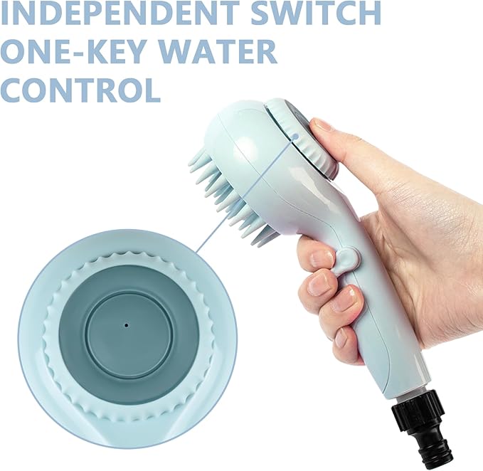 Dog Shower Brush Attachment - Pet Shower Attachment Dog Shower for Gentle Grooming, Easy to Use Dog Shower for Home Grooming, Dog Bath Brush for Deep Cleaning