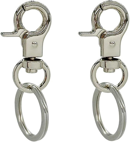 Dog Tag Clips 2 Pack Easy Change for Pet ID Tag Quick Clips Small Medium Large Dogs and Cats Collars|Silver|