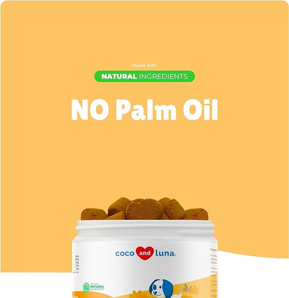 Turmeric Curcumin for Dogs - 90 Soft Chews - with Collagen, BioPerine and Fish Oil - Hip & Joint Support, Ease Inflammation, Antioxidant, Cardiovascular & Liver Support.