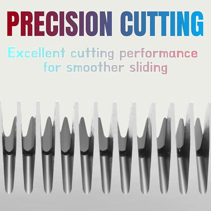 10W+7FW+5FW+4FW Wide Blades for Dog Grooming, Compatible with Ainds, Oster A5, Wahl Km10 and Other Series Clippers, Cut Length 1/16"(1.5mm) to 3/8" (9.5mm), Fit for Larger Animals