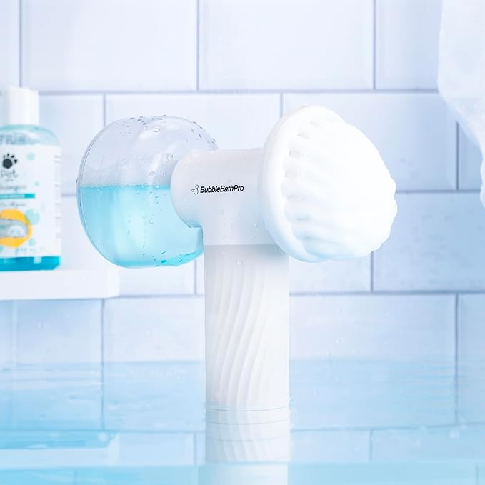 Dog Brush with Auto Foam Shampoo Dispenser  Pet Bath & Massage Brush for Dogs and Cats  Soft Silicone Grooming Tool for Easy Cleaning and Relaxing Massage